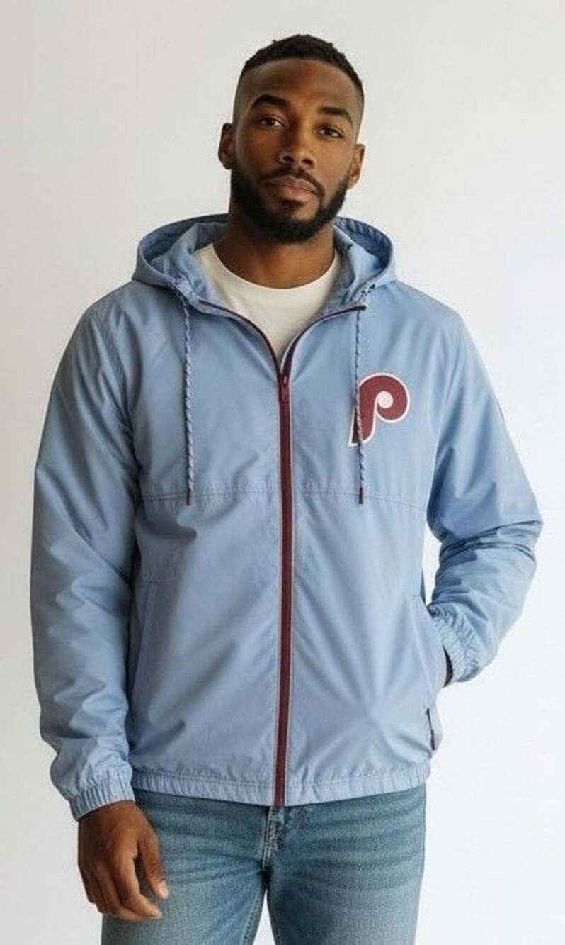 New Era Philadelphia Phillies Light Blue Windbreaker XXL